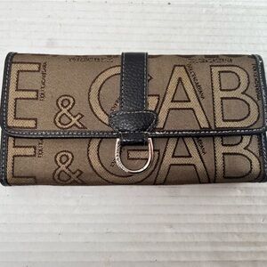Dolce & Gabbana Tan and Black Logo Wallet